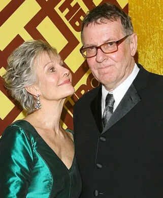 Diana Hardcastle with her husband, Tom Wilkinson.